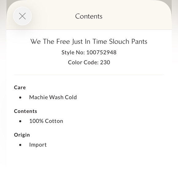 We The Free Just In Time Slouch Pants NWT - Picture 11 of 11